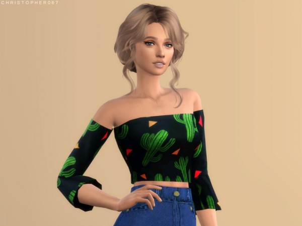  The Sims Resource: Reagan Top by Christopher067