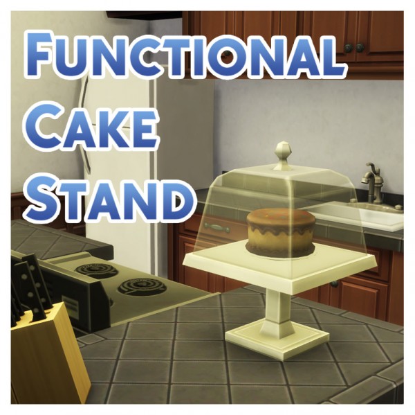  Mod The Sims: Functional Cake Stand With Optional GtW Version by Menaceman44
