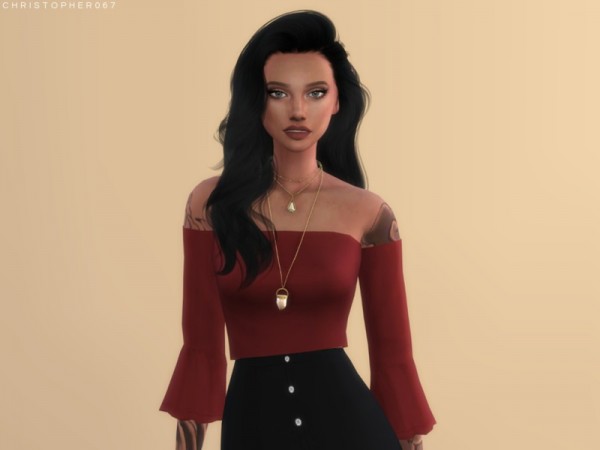  The Sims Resource: Reagan Top by Christopher067