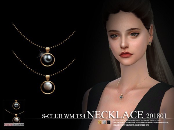  The Sims Resource: Necklace F 201801 by S Club