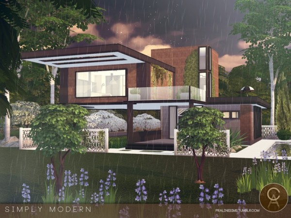  The Sims Resource: Simply Modern house by Pralinesims