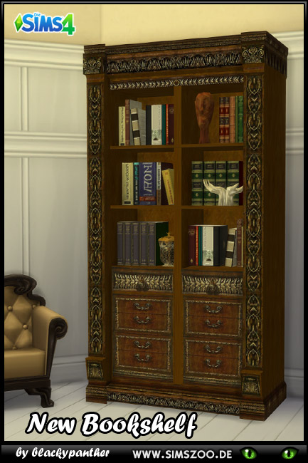  Blackys Sims 4 Zoo: Royal Set Bookshelf by blackypanther