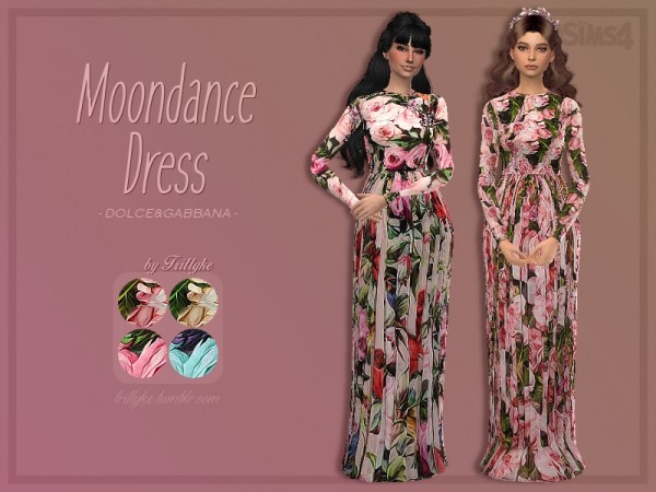  The Sims Resource: Moondance Dress by Trillyke