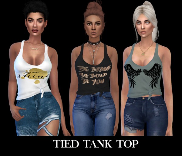  Leo 4 Sims: Tied tank top recolored