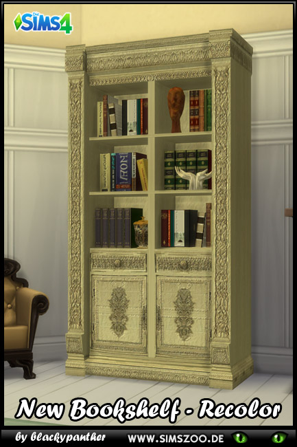  Blackys Sims 4 Zoo: Royal Set Bookshelf by blackypanther