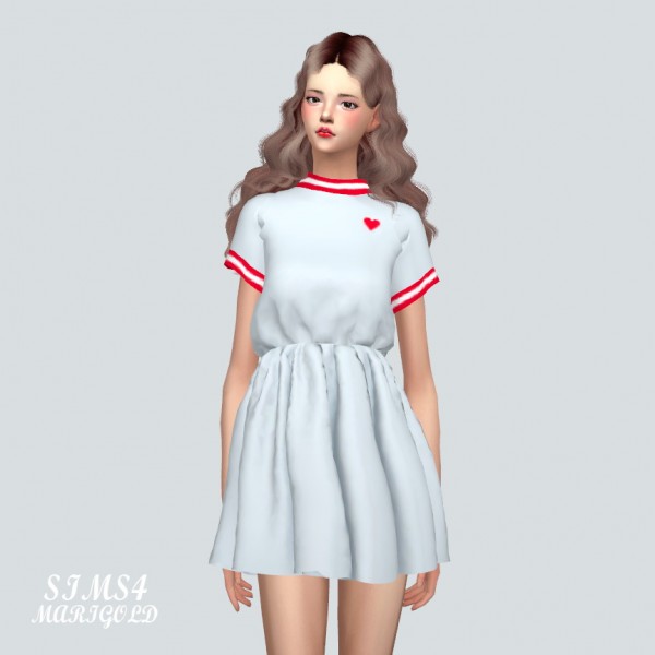  SIMS4 Marigold: Heart mini dress