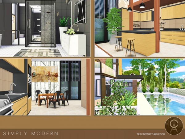  The Sims Resource: Simply Modern house by Pralinesims