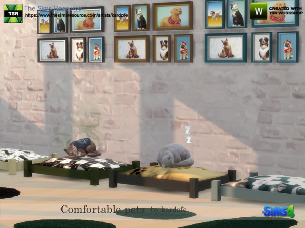  The Sims Resource: Comfortable pets by Kardofe