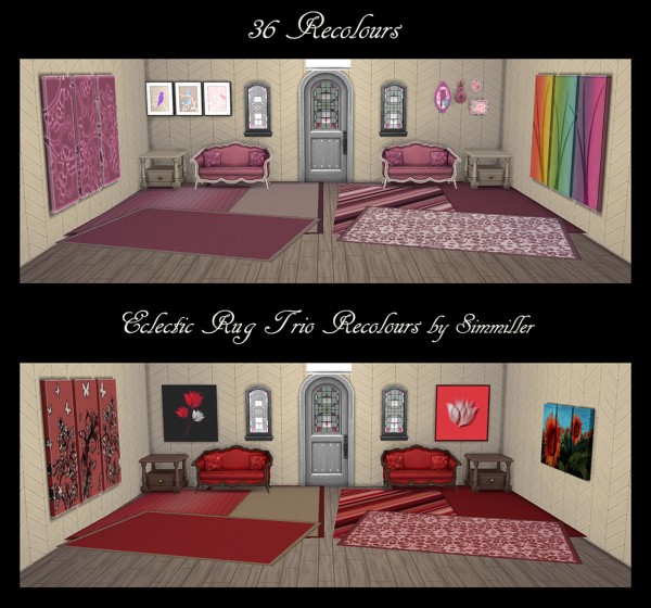 Mod The Sims: Eclectic Rug Trio by Simmiller