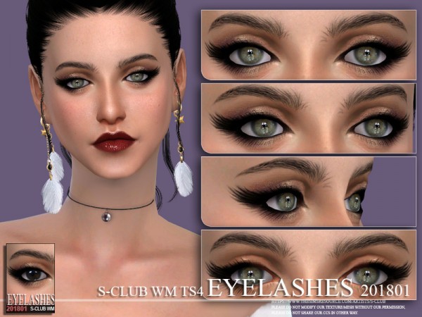 The Sims Resource: Eyelashes 201801 by S Club