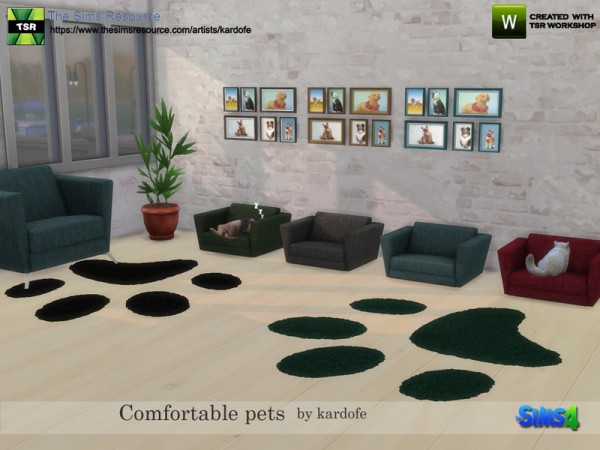  The Sims Resource: Comfortable pets by Kardofe