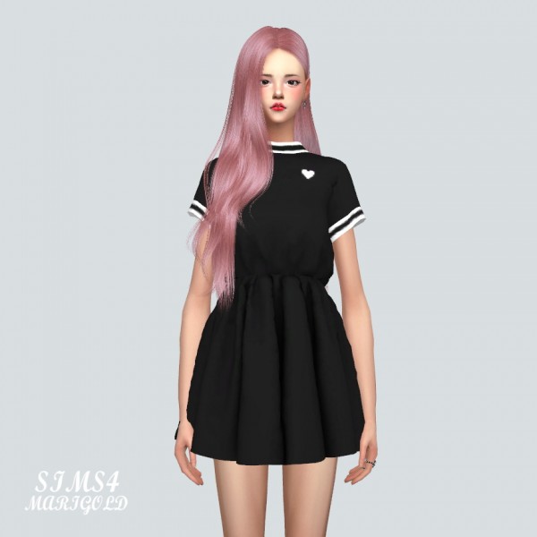  SIMS4 Marigold: Heart mini dress