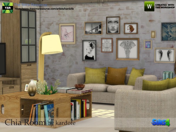  The Sims Resource: Chia livingroom by kardofe