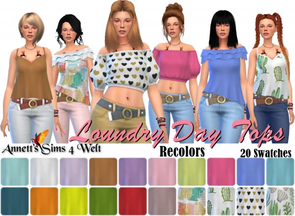  Annett`s Sims 4 Welt: Laundry Day Stuff Tops   Recolors
