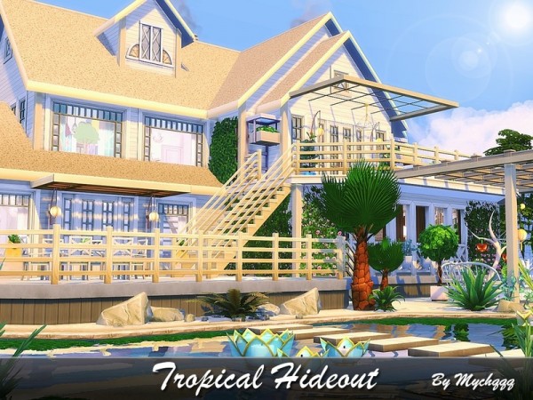 The Sims Resource: Tropical Hideout house by MychQQQ
