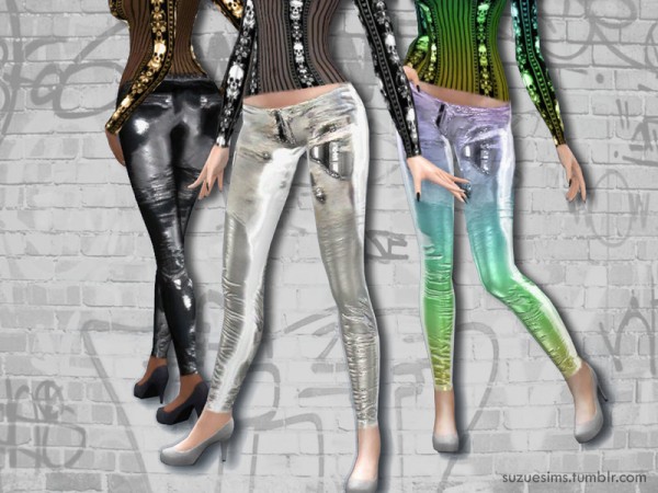  The Sims Resource: Rock Metal Pants by Suzue