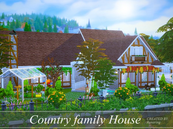  The Sims Resource: Country family house No cc by Runaring