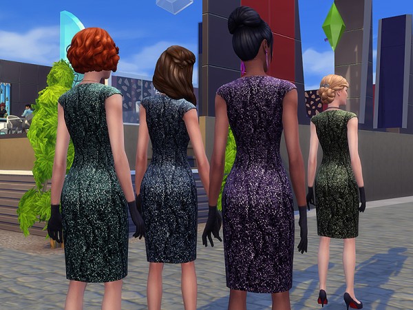  The Sims Resource: Moonlight dress by Simalicious