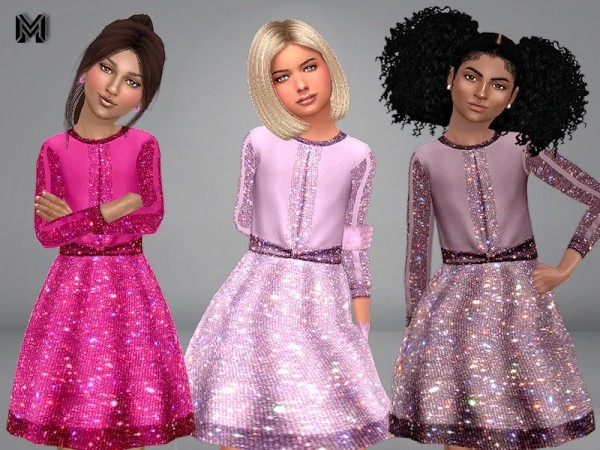  The Sims Resource: Child Sparkly Dress by MartyP