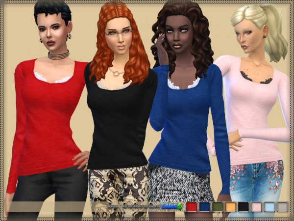  The Sims Resource: Sweater Lace by Bukovka