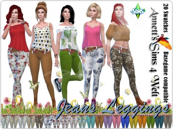  Annett`s Sims 4 Welt: Jeans Leggings Recolors