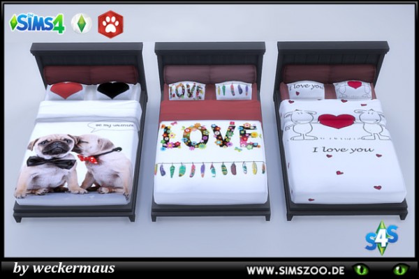  Blackys Sims 4 Zoo: V Day Bedding  by weckermaus