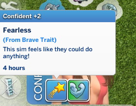  Mod The Sims: Brave Trait by GoBananas