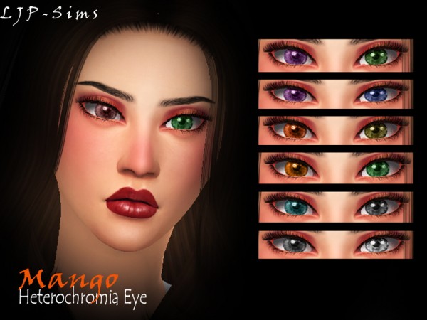  The Sims Resource: Mango Heterochromia eye by LJP Sims