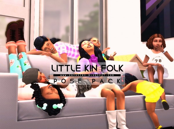  Onyx Sims: Little Kin Folk Pose Pack