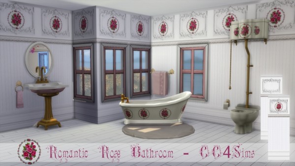  CC4Sims: Romantic set bathroom