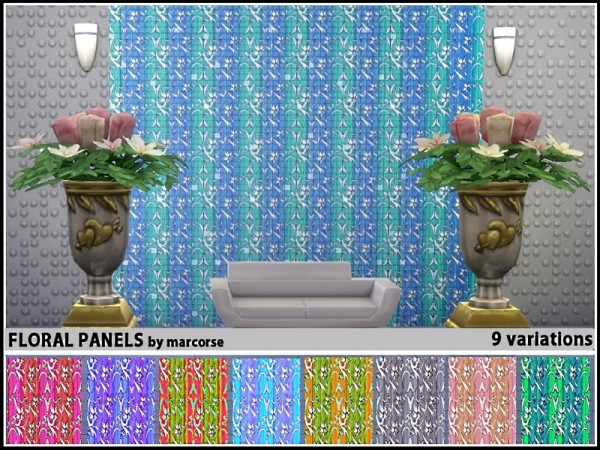  The Sims Resource: Floral Panels by marcorse