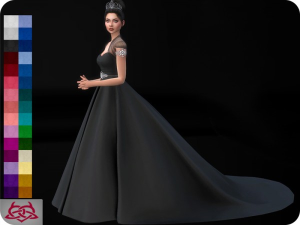  The Sims Resource: Wedding Dress 11 recolor 2 by Colores Urbanos