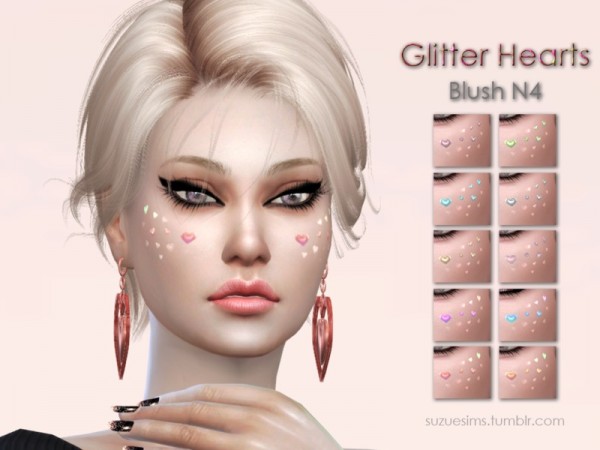  The Sims Resource: Glitter Hearts Blush N4 by Suzue