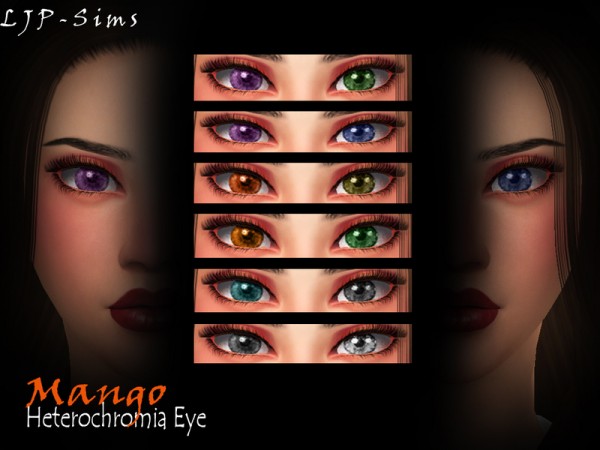  The Sims Resource: Mango Heterochromia eye by LJP Sims