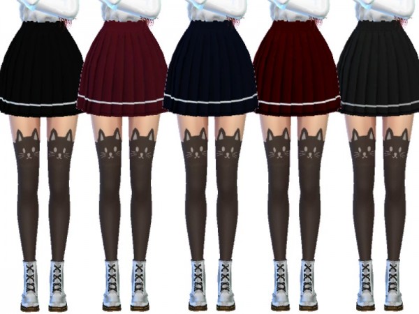  The Sims Resource: Snazzy Pleated Skirts by Wicked Kittie