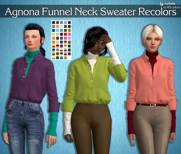  Tukete: Agnona Funnel Neck Sweater Recolors
