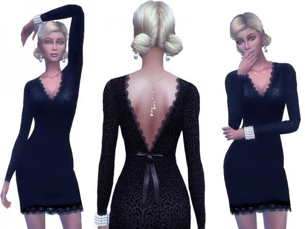 The Sims Resource: Romantic dress by Simalicious • Sims 4 Downloads