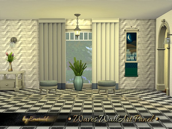  The Sims Resource: Waves WallArt Panel by emerald