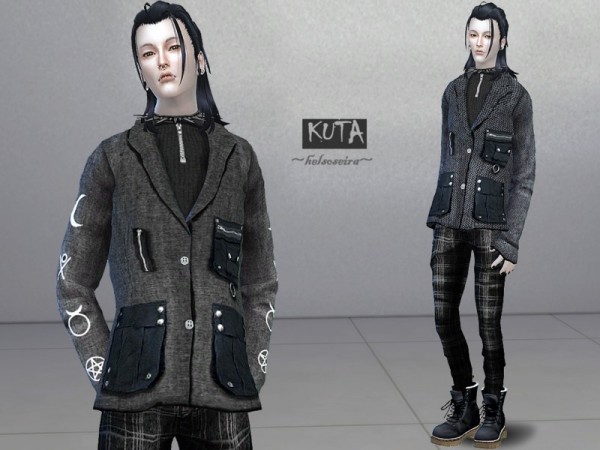  The Sims Resource: KUTA   Jacket by Helsoseira