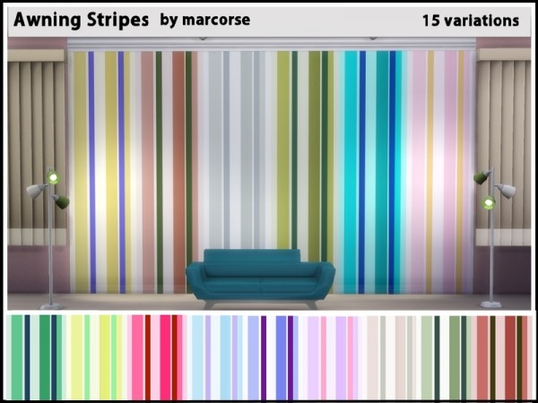  The Sims Resource: Awning Stripes by marcorse