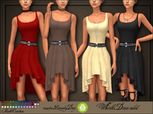  The Sims Resource: Whirlki Dress by MahoCreations