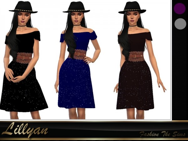  The Sims Resource: Dress with belt by LYLLYAN