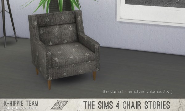  Simsworkshop: K Kluit – 7 Armchairs – set 2 and 3 by k hippie