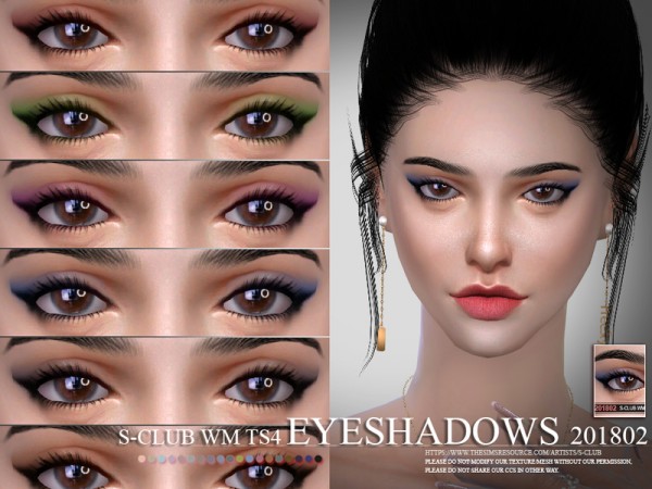  The Sims Resource: Eyeshadow 201802 by S Club