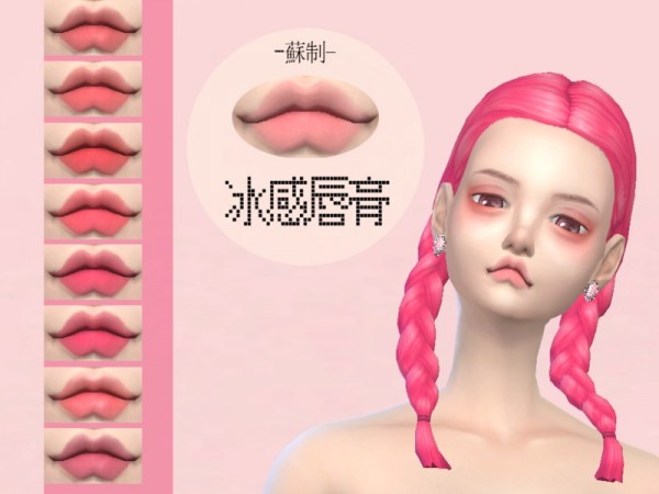  The Sims Resource: Freeze lipstick by su zoe
