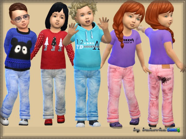  The Sims Resource: Denim Jeans Toddler by bukovka