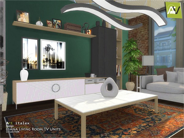  The Sims Resource: Diana Livingroom TV Units by ArtVitalex