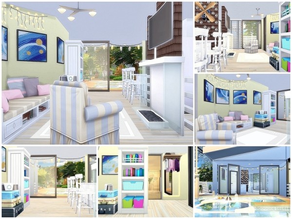  The Sims Resource: Oceanside Modern Cabin by Moniamay72