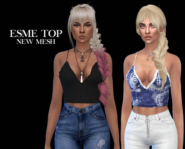  Leo 4 Sims: Esme top recolored