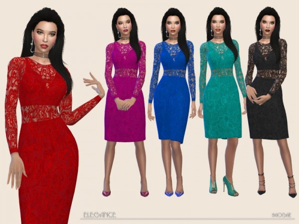  The Sims Resource: Elegance dress by Paogae